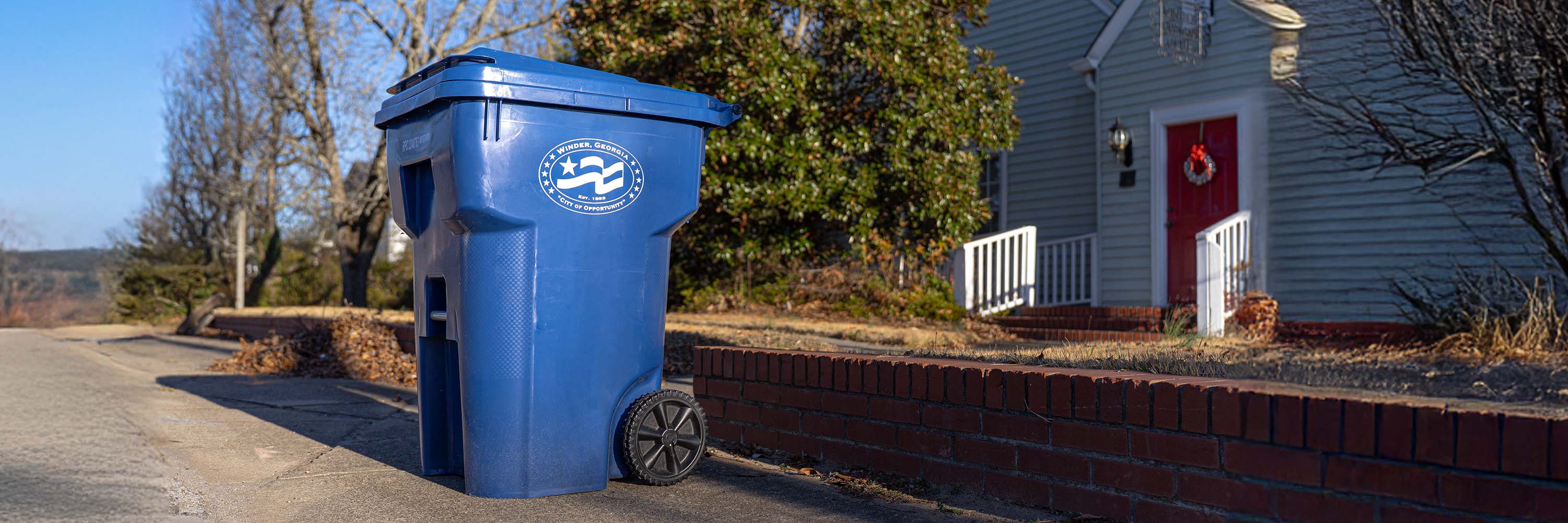 Winder Garbage Bin outside a residential property