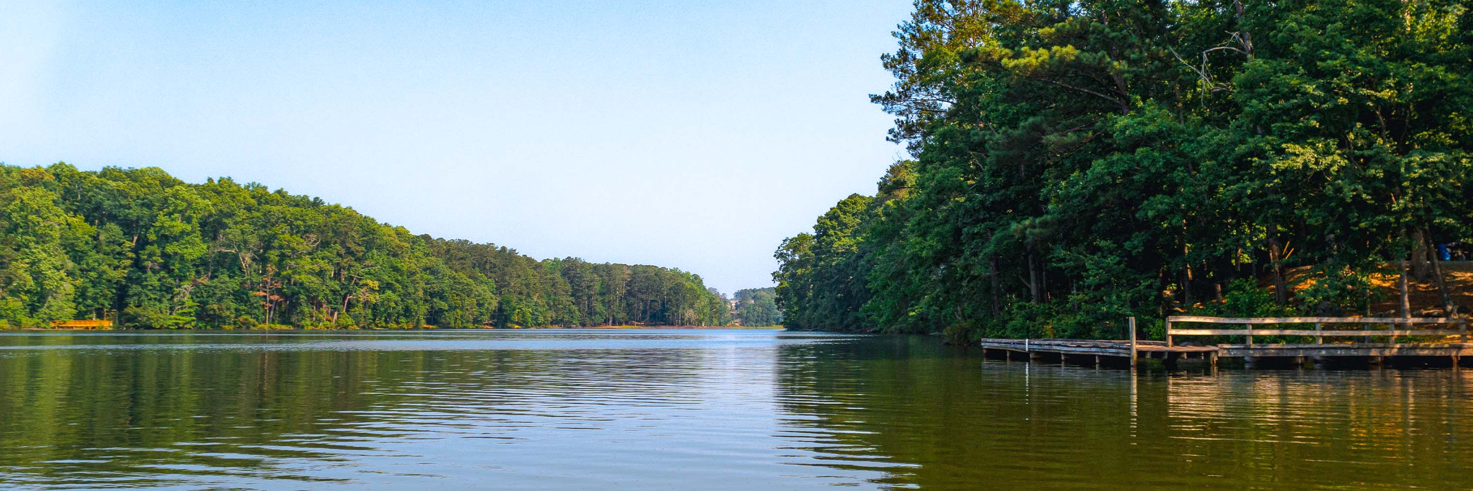 Serene lake image at Fort Yargo